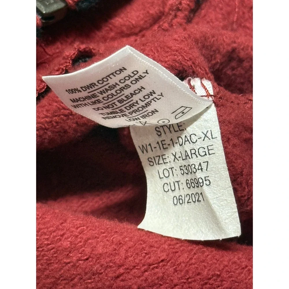 American Giant Burgundy DWR Cotton Full Zip Hoodie Sweatshirt XL Made in USA